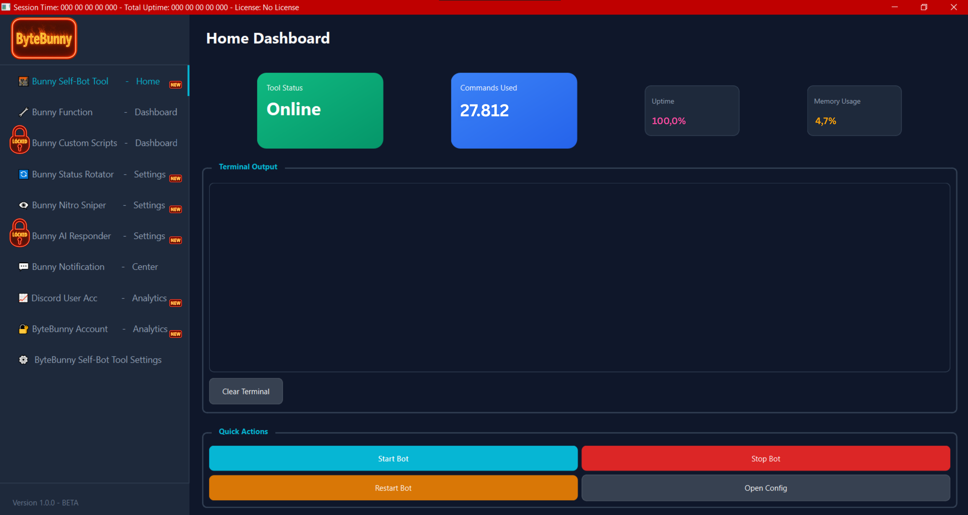 Main Dashboard